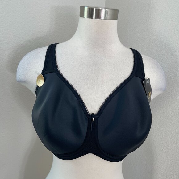 NEW Wacoal Womens 34G Black Lightweight Breathable T Shirt Bra 853192 - Picture 2 of 11